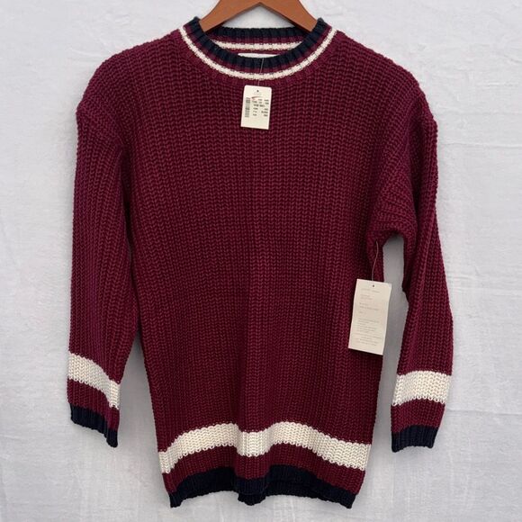 Jamie Scott Chunky Knit Pullover Sweater Women’s Size Small Burgundy VTG - Picture 13 of 13